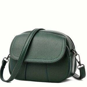 NWOT Forest Green Faux Leather Micro Crosby